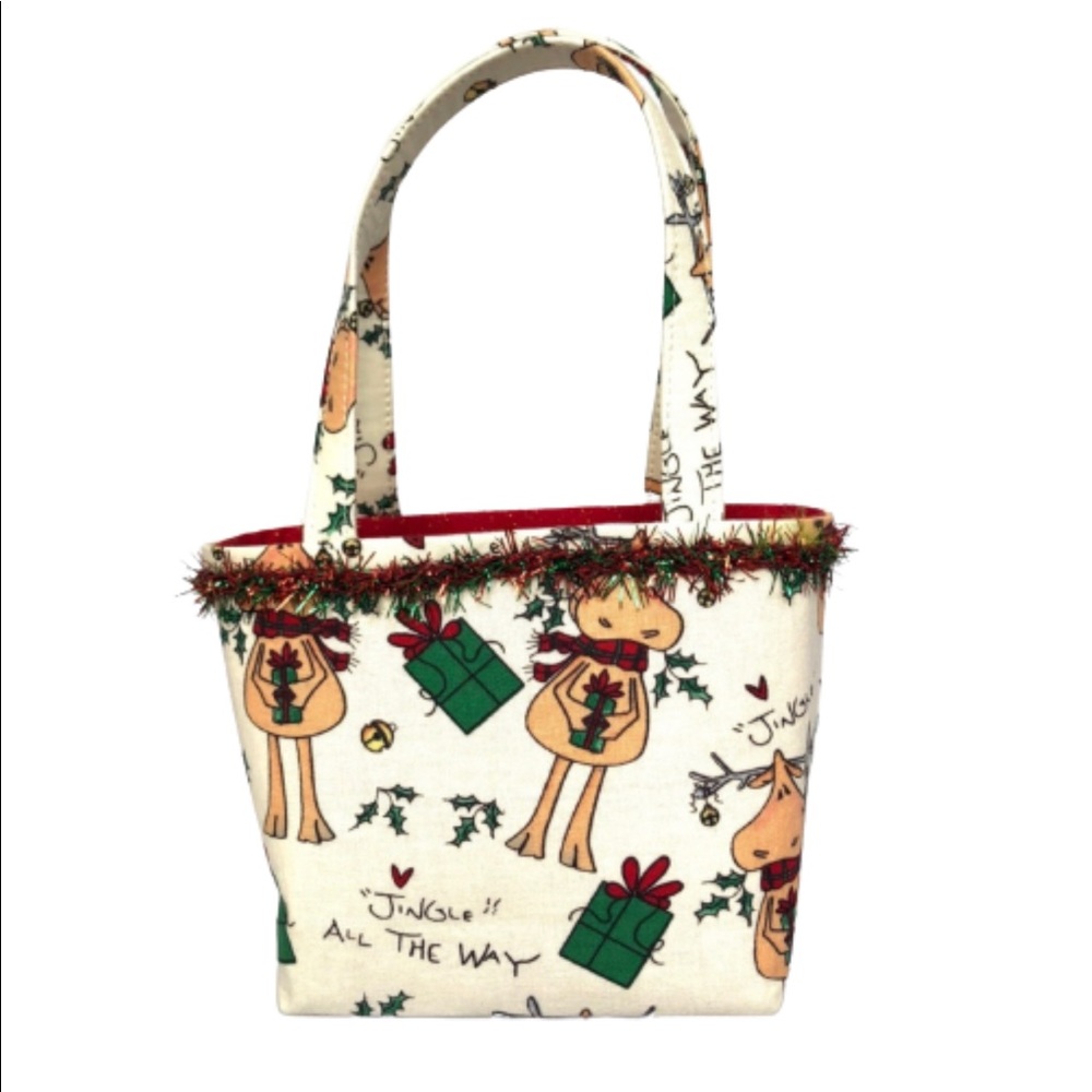 NWOT Toddler reindeer Christmas bag purse tote
